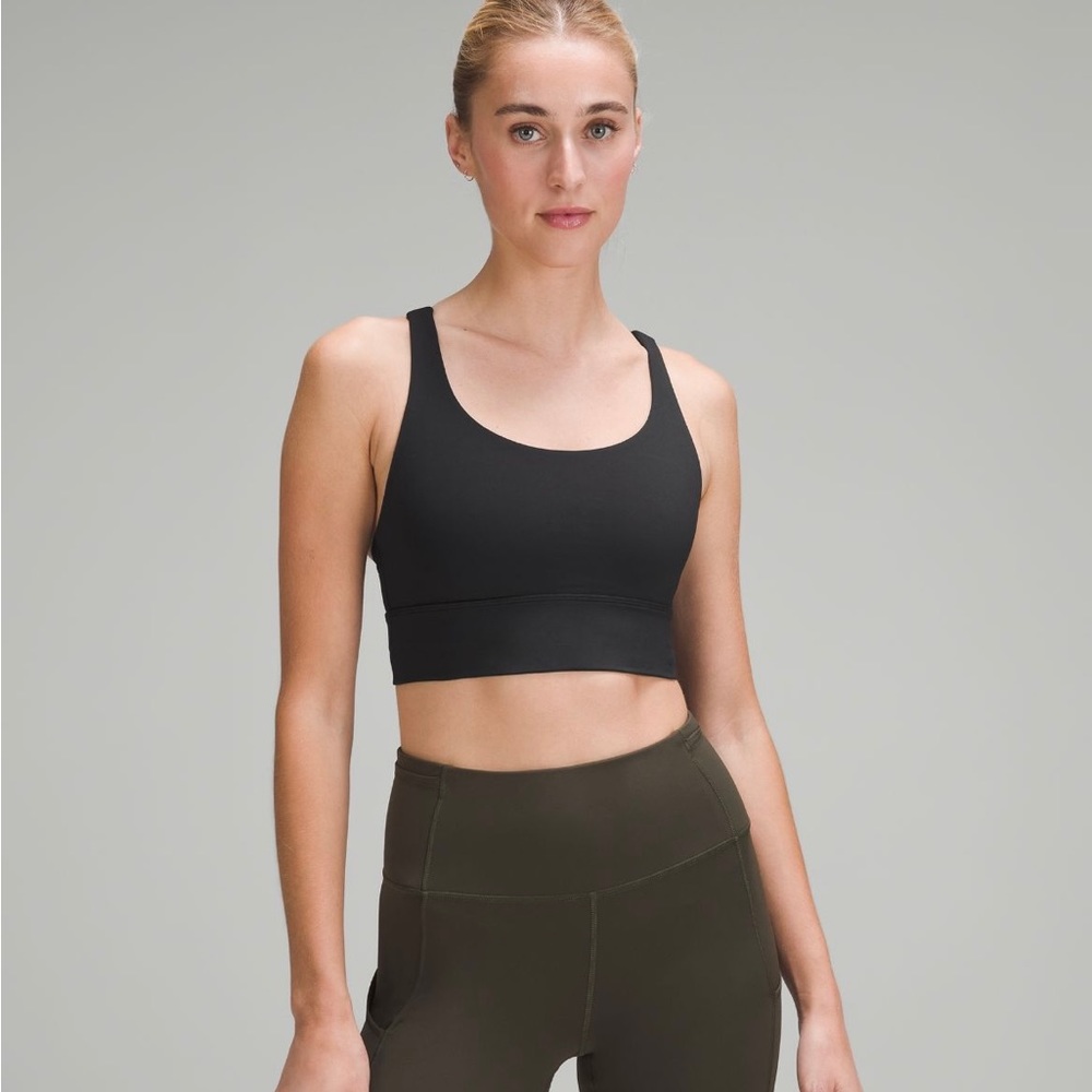 Lululemon energy long line bra SIZE 10 COLOR BLACK